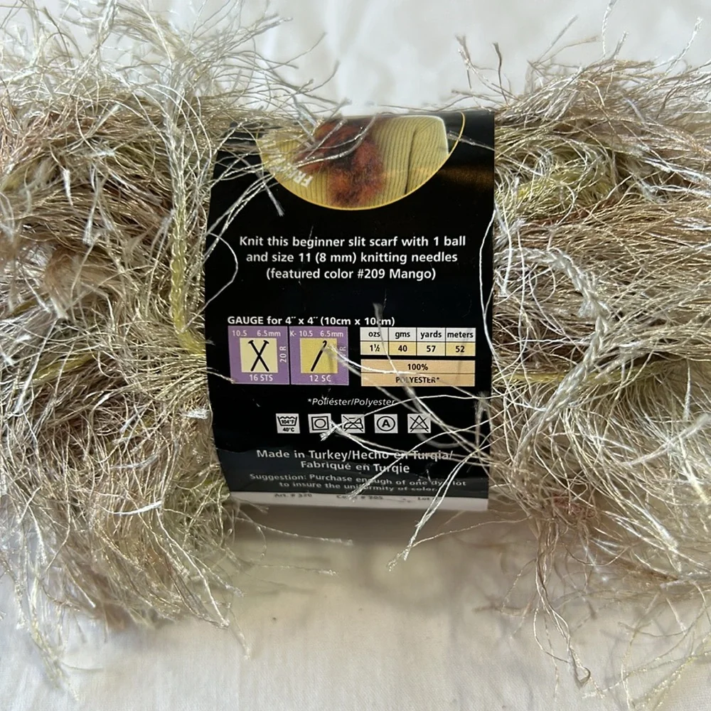 New Lion Brand Fun Fur Eyelash Yarn 2 Skeins